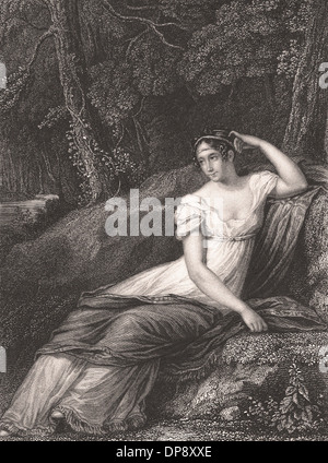 Joséphine de Beauharnais, première épouse de Napoléon Bonaparte - Gravure XIX ème siècle français Banque D'Images