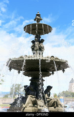 La Fontaine de Tourny (Fontaine de Tourny) en face du Parlement de Québec, dans la ville de Québec, Canada Banque D'Images