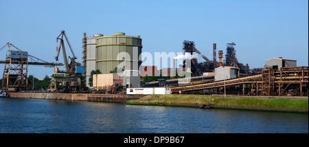 Aciéries d'ArcelorMittal Gent, plus grand producteur d'acier du monde, le port de Gand, Flandre orientale, Belgique Banque D'Images