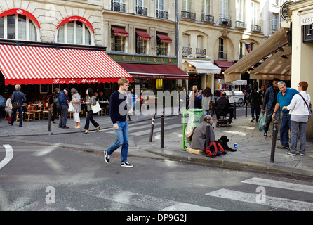 Quartier Latin Paris Scène de rue général Banque D'Images