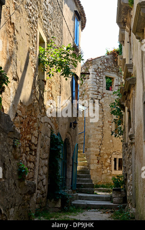 Plomin Istrie Croatie vieux village de pêcheurs de détails Banque D'Images