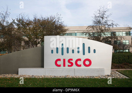 Le campus de l'administration centrale de Cisco Systems à San Jose, Californie. Banque D'Images