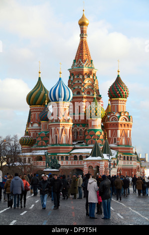 La Cathédrale de Saint Basil à la place Rouge, Moscou Banque D'Images