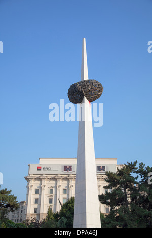 Héros de la révolution de 1989 Monument, Piata Revolutiei, Bucarest, Roumanie Banque D'Images