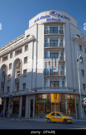 Athenee Palace Hilton Hotel (aujourd'hui), la Piata Revolutiei, Bucarest, Roumanie Banque D'Images