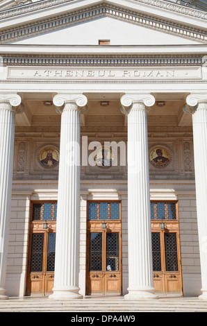 Athenaeum roumain, Piata Revolutiei, Bucarest, Roumanie Banque D'Images