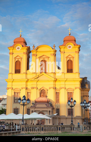 Cathédrale Catholique Romaine de Piata Unirii, Timisoara, le Banat, Roumanie Banque D'Images