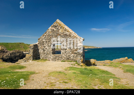 Ruine côtières près de port de Portsoy, Aberdeenshire, Ecosse. Banque D'Images