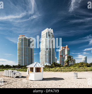 Miami Beach Appartements de grande hauteur Banque D'Images