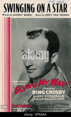 BING CROSBY/SONG SHEET Banque D'Images