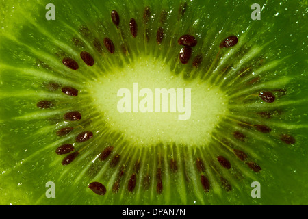 Juteux kiwi frais de texture. Photo en gros plan. Banque D'Images