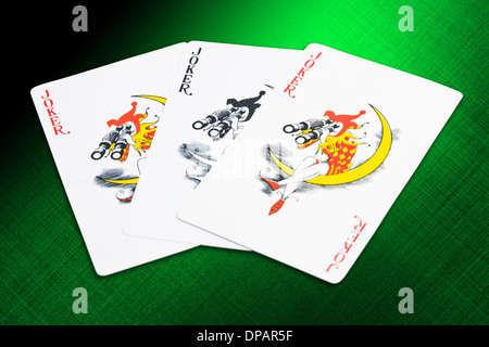 Jokers cartes d'un jeu de cartes à jouer Banque D'Images