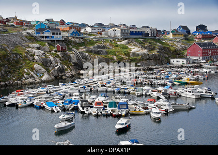 Harbour à Ilulissat, Groenland Ouest Banque D'Images