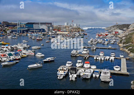 Harbour à Ilulissat, Groenland Ouest Banque D'Images