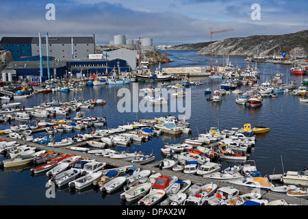 Harbour à Ilulissat, Groenland Ouest Banque D'Images