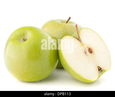 Green Apple isolé sur fond blanc dentelle Banque D'Images