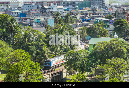 Le train de banlieue à Colombo, Sri Lanka Banque D'Images