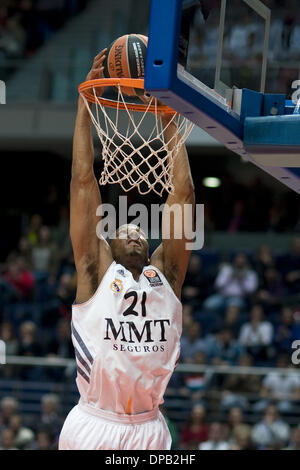 Madrid, Espagne. 10 janvier, 2014. Darden du Real Madrid en action au cours de l'année 2013-2014 Turkish Airlines Euroleague Top 16 Date 2 match entre le Real Madrid v Liv Galatasaray Istanbul à l'hôpital Palacio Deportes Comunidad de Madrid.Photo : Oscar Gonzalez/NurPhoto Crédit : Oscar Gonzalez/NurPhoto ZUMAPRESS.com/Alamy/Live News Banque D'Images