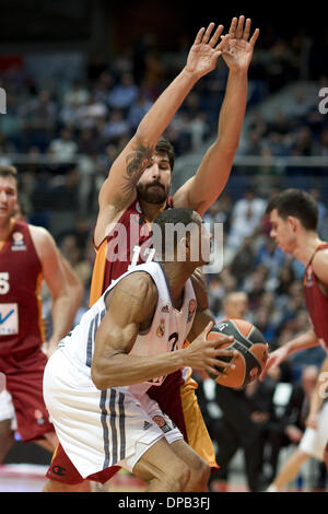 Madrid, Espagne. 10 janvier, 2014. Darden du Real Madrid en action au cours de l'année 2013-2014 Turkish Airlines Euroleague Top 16 Date 2 match entre le Real Madrid v Liv Galatasaray Istanbul à l'hôpital Palacio Deportes Comunidad de Madrid.Photo : Oscar Gonzalez/NurPhoto Crédit : Oscar Gonzalez/NurPhoto ZUMAPRESS.com/Alamy/Live News Banque D'Images