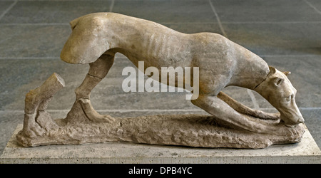 Chien de chasse. Environ 360 BC. Une tombe probablement grec Grèce parure Banque D'Images