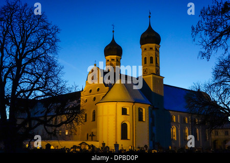 L'Allemagne, la Haute-Bavière, Monastère Benediktbeuern, Banque D'Images