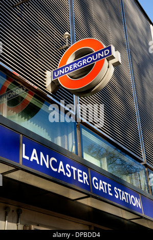 Londres, Angleterre, Royaume-Uni. La station de métro Lancaster Gate Banque D'Images