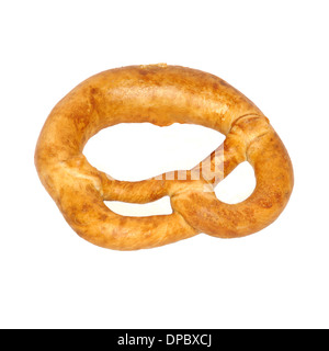 (Brezel bretzel), sur un fond blanc. Banque D'Images