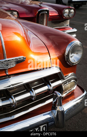 1953 Chevrolet Bel Air immaculée automobiles à La Havane, parmi les quelque 60 000 avant l'embargo US Motors survivent toujours à Cuba Banque D'Images