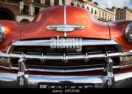 1953 Chevrolet Bel Air immaculée automobiles à La Havane, parmi les quelque 60 000 avant l'embargo US Motors survivent toujours à Cuba Banque D'Images