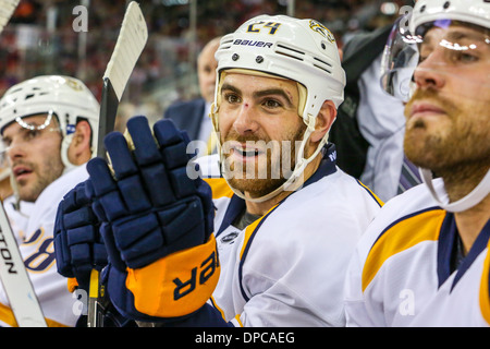 L'aile gauche des Nashville Predators Eric Nystrom Banque D'Images