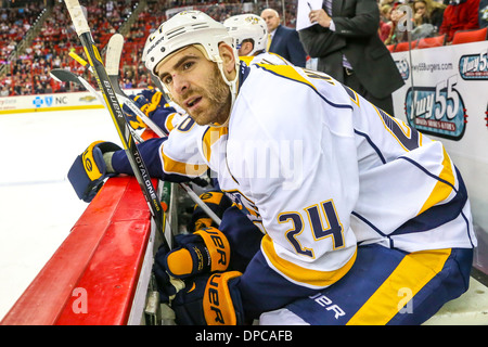 L'aile gauche des Nashville Predators Eric Nystrom Banque D'Images