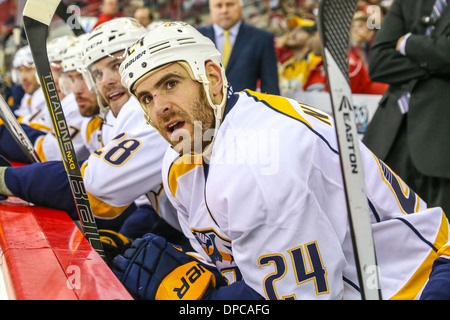 L'aile gauche des Nashville Predators Eric Nystrom Banque D'Images