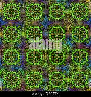 Abstract pattern transparente de couleur verte. Magnifique cadre Banque D'Images