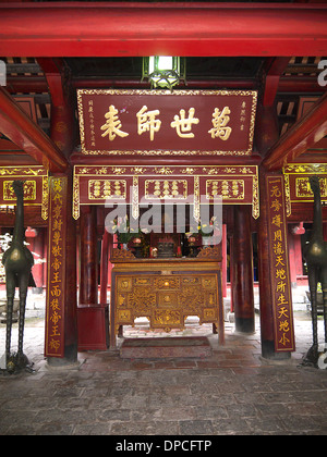 Hanoi Vietnam Autel de Confucius au Temple de la littérature Banque D'Images