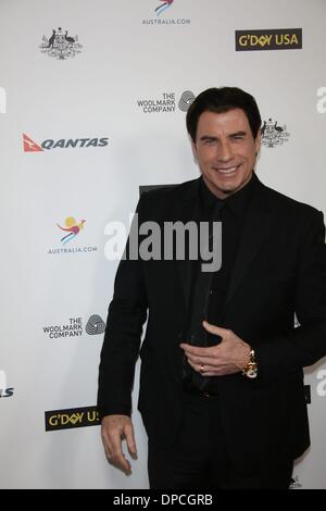 Los Angeles, USA. 11 janvier 2014. US-l'acteur américain John Travolta assiste à la 2014 G'DAY USA Los Angeles gala cravate noire du JW Marriott Hotel à Los Angeles. Vivre à Los Angeles, USA, le 11 janvier 2014. Dpa : Crédit photo alliance/Alamy Live News Banque D'Images