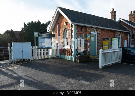 La gare de Ford, West Sussex, . Photo par Julie Edwards Banque D'Images