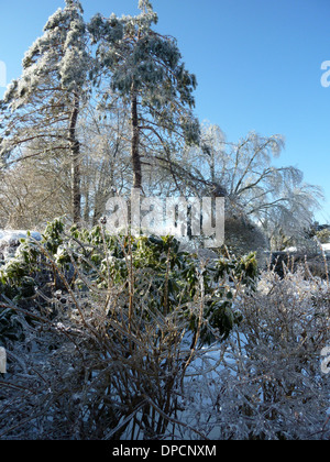 Jardins Kingsbrae, St Andrews, au Nouveau-Brunswick, en hiver. Banque D'Images