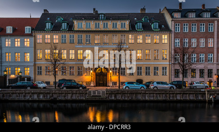 Canal Christianshavn, Copenhague. Danemark Banque D'Images