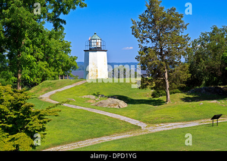 Stony Point phare sur une colline donnant sur l'Hudson dans l'État de New York Banque D'Images