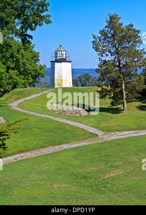 Stony Point phare sur une colline donnant sur l'Hudson dans l'État de New York Banque D'Images