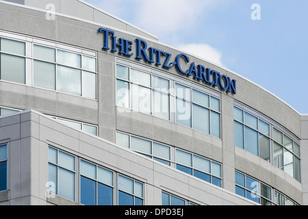 Le siège de l'hôtel Ritz-Carlton en chaîne Chevy Chase, Maryland. Banque D'Images