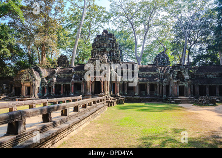 Entrée de prasat ta prohm à Angkor Wat, Siem Reap, Cambodge Banque D'Images