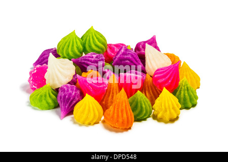 Vue latérale de la pile d'allure sur fond blanc Banque D'Images