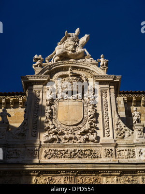 Détail de Puerta de Perdón. Basilique de San Isidoro de León, Espagne Banque D'Images