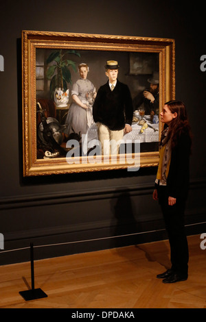 Manet dépeignant la vie : appuyez sur Afficher à la Royal Academy of Arts de Londres Banque D'Images