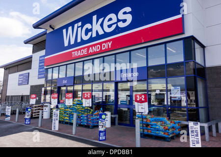 Wickes diy est détaillant basé au Royaume-Uni. Ils fournissent des produits de rénovation pour le commerce et du bricolage. Banque D'Images