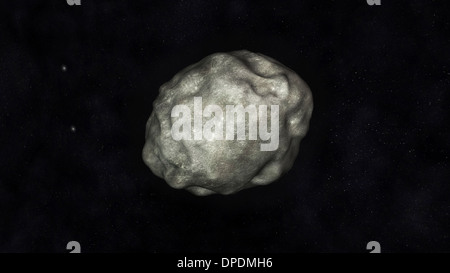 Illustration numérique d'un astéroïde Banque D'Images