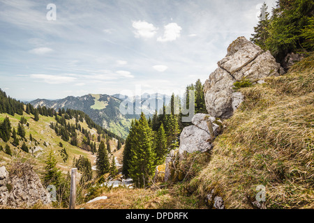 Roches sur Mt Wallberg, Bavière, Allemagne Banque D'Images