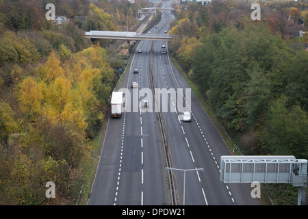 Humber Bridge vu de l'autoroute Banque D'Images