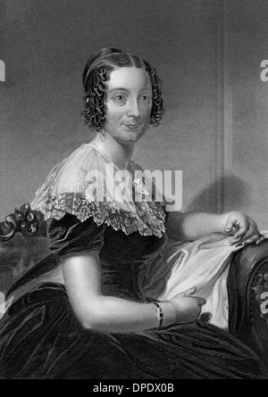 Lydia Sigourney (1712-1786) gravure sur de 1873. Poète populaire américain au début et au milieu du xixe siècle. Banque D'Images